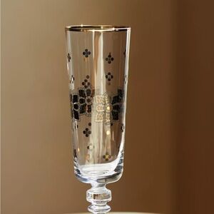 Anthropologie Bistro Tile Glasses, Flutes, Set of 2 NWT